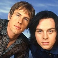 Daniel Jones and Darren Hayes of Australian pop duo Savage Garden, studio portrait, circa 1997. (Photo by Tim Roney/Getty Images)
